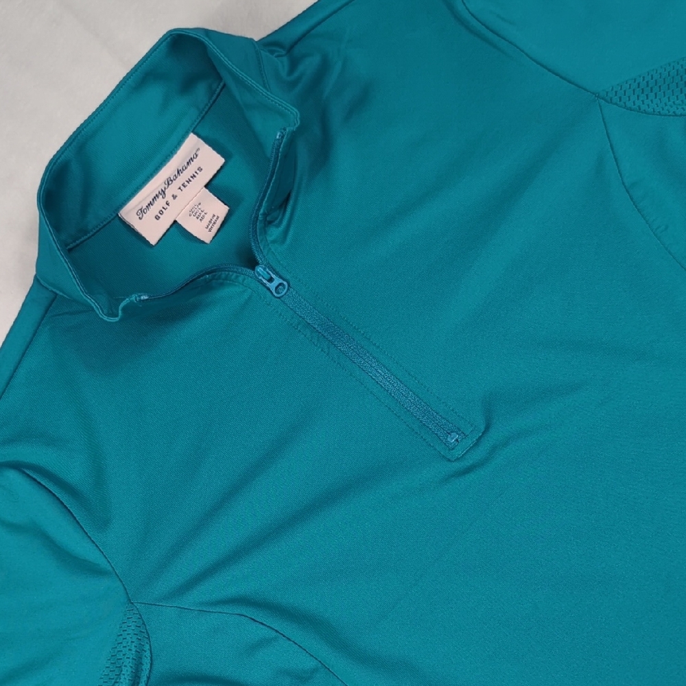 Tommy Bahama Teal Quarter-Zip Active Top